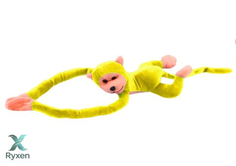 Maskotka Pluszowa Małpka z Dźwiękiem Żółta 80 cm LEAN TOYS