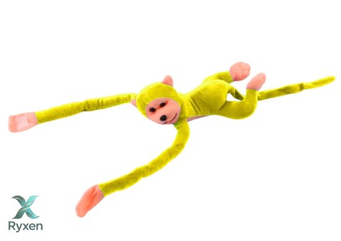 Maskotka Pluszowa Małpka z Dźwiękiem Żółta 80 cm LEAN TOYS
