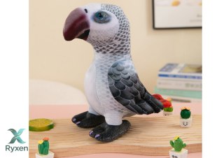Maskotka Pluszowa Papuga Szara 20 cm LEAN TOYS