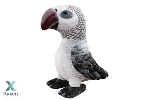 Maskotka Pluszowa Papuga Szara 20 cm LEAN TOYS