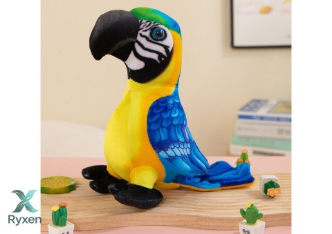 Maskotka Pluszowa Papuga Żółta 20 cm LEAN TOYS