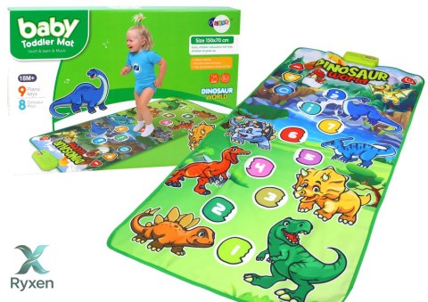 Mata Taneczna Edukacyjna Interaktywna Dinozaury Dźwięki LEAN TOYS