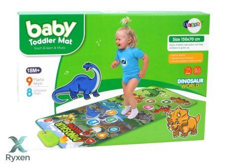 Mata Taneczna Edukacyjna Interaktywna Dinozaury Dźwięki LEAN TOYS