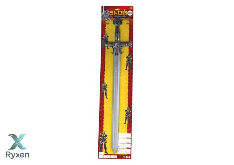 Miecz Wojownika Zdobiona Rękojeść Dźwięki 80cm x 18cm x 3cm LEAN TOYS