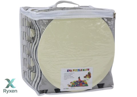 Miękkie Puzzle Mata Kontrastowa Edukacyjna Pianka EVA Szare 28 ele. LEAN TOYS