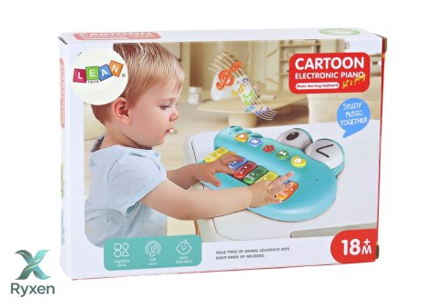 Organki Pianinko Edukacyjne Muzyczne Krokodyl Zielony Dźwięki Światła LEAN TOYS