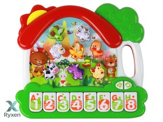 Organki Pianinko Zwierzątka Do Nauki Angielskiego Panel Edukacyjny LEAN TOYS