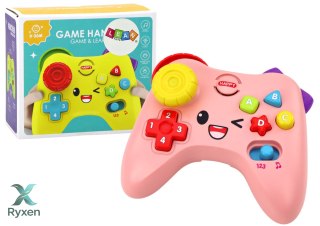 Pad Interaktywny Konsola Edukacyjny Światła Dźwięki Różowy LEAN TOYS