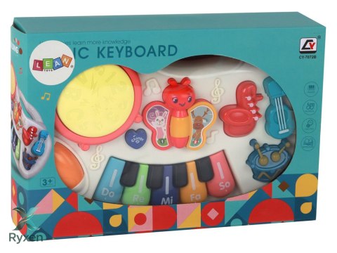 Pianinko Edukacyjne Klawisze Instrumenty Motylki Panel Edukacyjny Muzyczny LEAN TOYS