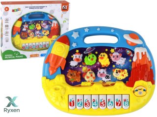 Pianinko Edukacyjne Nauka Angielskiego Organki Zwierzątka Kosmos LEAN TOYS