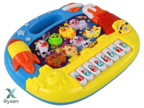 Pianinko Edukacyjne Nauka Angielskiego Organki Zwierzątka Kosmos LEAN TOYS