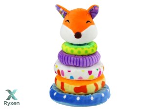 Piramidka Pluszowa Lis Maskotka Edukacyjna Kolorowa 27 cm LEAN TOYS