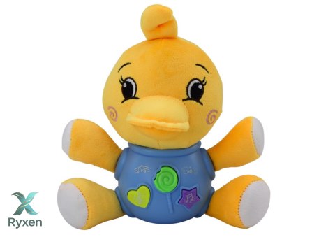 Pluszowa Kaczka Interaktywny Pluszak Żółty Grający 19 cm LEAN TOYS