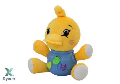 Pluszowa Kaczka Interaktywny Pluszak Żółty Grający 19 cm LEAN TOYS