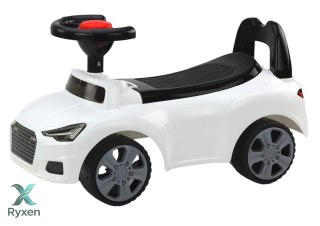 Samochód Jeździk Z Oparciem QX-3396 Klakson Schowek Biały LEAN CARS