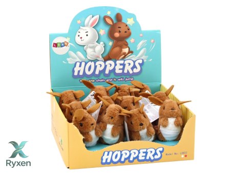 Skaczący Kangurek Nakręcany Pluszowy Zabawka Ozdoba Brązowy LEAN TOYS