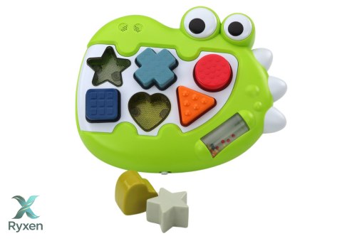 Sorter Dinozaur Sensoryczny Grający Melodie Układanka Dla Najmłodszych LEAN TOYS