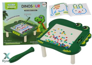Stolik Tablica Magnetyczna Edukacyjna Dinozaur Pad Układanka Zielona LEAN TOYS