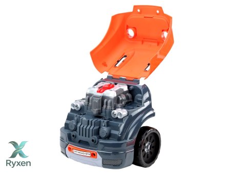 Warsztat Silnik Auto Do Rozkręcania Zestaw Majsterkowicza Pomarańczowy LEAN TOYS