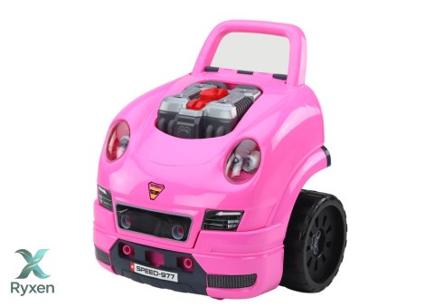 Warsztat Silnik Auto Do Rozkręcania Zestaw Majsterkowicza Różowy LEAN TOYS