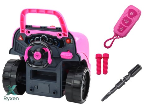 Warsztat Silnik Auto Do Rozkręcania Zestaw Majsterkowicza Różowy LEAN TOYS