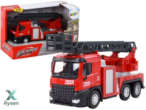Wóz Strażacki Czerwony Z Wysuwana Drabiną Wysięgnik LEAN TOYS