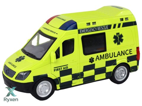 Zdalnie Sterowany Żółty Ambulans Ze Światłami LEAN TOYS