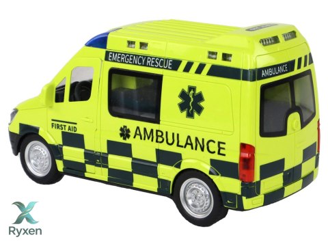 Zdalnie Sterowany Żółty Ambulans Ze Światłami LEAN TOYS