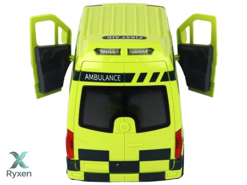 Zdalnie Sterowany Żółty Ambulans Ze Światłami LEAN TOYS