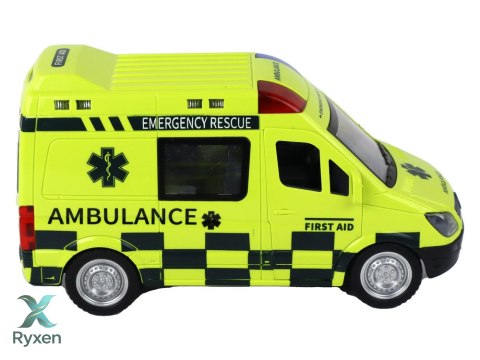 Zdalnie Sterowany Żółty Ambulans Ze Światłami LEAN TOYS