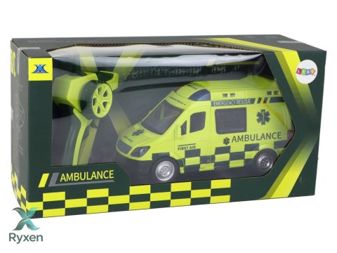 Zdalnie Sterowany Żółty Ambulans Ze Światłami LEAN TOYS