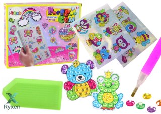 Zestaw Diamencików Do Wyklejania DIY Zwierzątka Kolorowe Naklejki LEAN TOYS