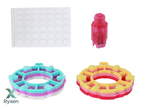 Zestaw Do Paznokci Różowy Tipsy Naklejki Diamenciki LEAN TOYS