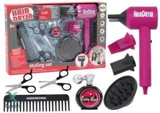 Zestaw Fryzjerski Salon Piękności Fryzjer Suszarka 10 ele. LEAN TOYS