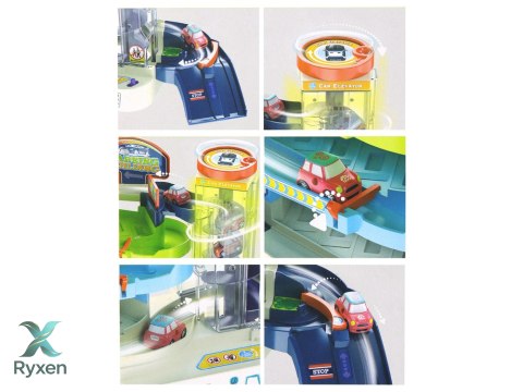 Zestaw Interaktywny Parking Wielopoziomowy Dla Autek Światła Dźwięki LEAN TOYS