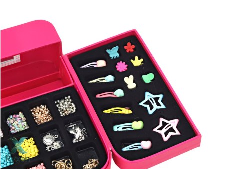Zestaw Piękności Do Tworzenia Biżuterii W Szkatułce Zawieszki Spinki LEAN TOYS