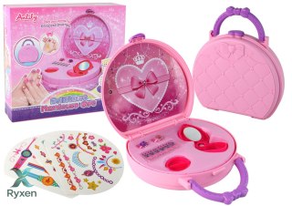 Zestaw Piękności Walizka Z Akcesoriami Pierścionki Tatuaże LEAN TOYS