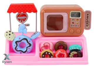 Zestaw Sklep Z Pączkami Cukiernia Kasa Fiskalna Mikrofala LEAN TOYS