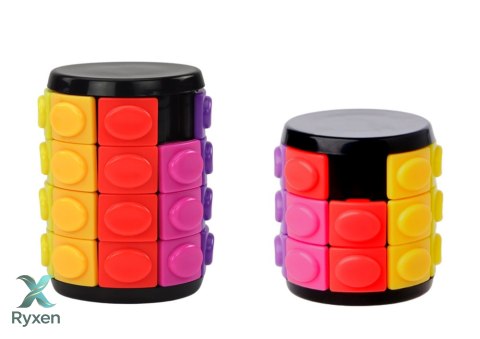 Zestaw Układanek Logicznych Walec 3 Stopnie Trudności LEAN TOYS