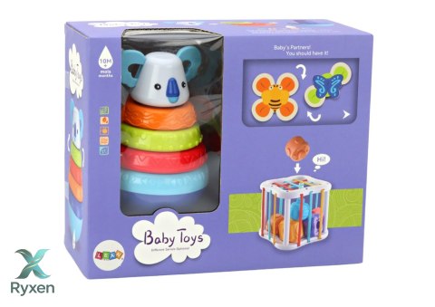 Zestaw Zabawek Sensorycznych Wieża Koala Kostka Edukacyjna Spinnery LEAN TOYS