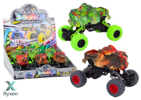Autko Dinozaur Napęd Frykcyjny Czerwone lub Zielone Terenowe LEAN TOYS