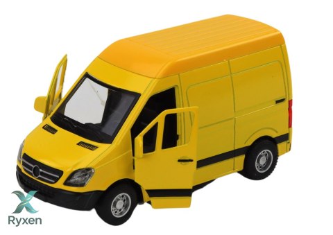 Autko Dostawcze 1:32 Światła Dźwięki Czerwony Czarny Żółty Biały LEAN TOYS