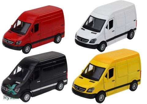 Autko Dostawcze 1:32 Światła Dźwięki Czerwony Czarny Żółty Biały LEAN TOYS