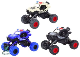 Autko Policyjne Napęd Frykcyjny 3 Kolory Terenowe LEAN TOYS