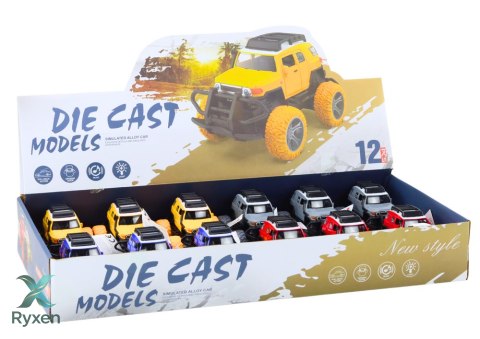 Autko Terenowe 1:32 Metalowe Gumowe Koła Światła Dźwięki Napęd LEAN TOYS