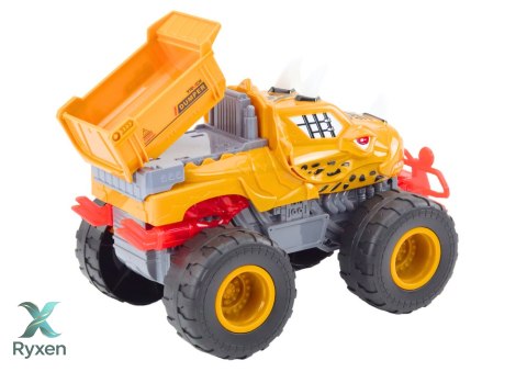Autko Terenowe Dinozaur Napęd Frykcyjny Wywrotka Pomarańczowe LEAN TOYS