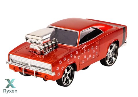 Autko Zdalnie Sterowane 1:18 Drift 360 Światła Dźwięki Czerwony LEAN TOYS