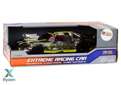 Autko Zdalnie Sterowane RC 1:16 Gumowe Koła Drift Czarny LEAN TOYS