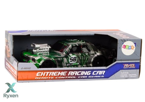 Autko Zdalnie Sterowane RC 1:16 Gumowe Koła Drift Zielone LEAN TOYS