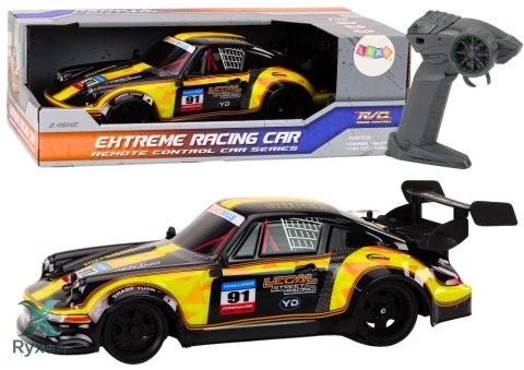 Autko Zdalnie Sterowane RC 1:16 Gumowe Koła Drift Żółty LEAN TOYS